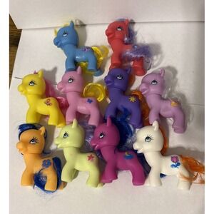 My Little Pony G3 Lot of 10 Hasboro Figures 2000s Colorful Ponies EUC